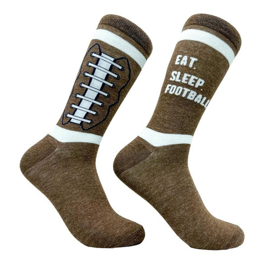 Men's Eat Sleep Football Socks Funny Pigskin Gridiron Lovers Footwear Funny Graphic Socks Comfortable Fitted Spandex Cottonstyle{n002}2