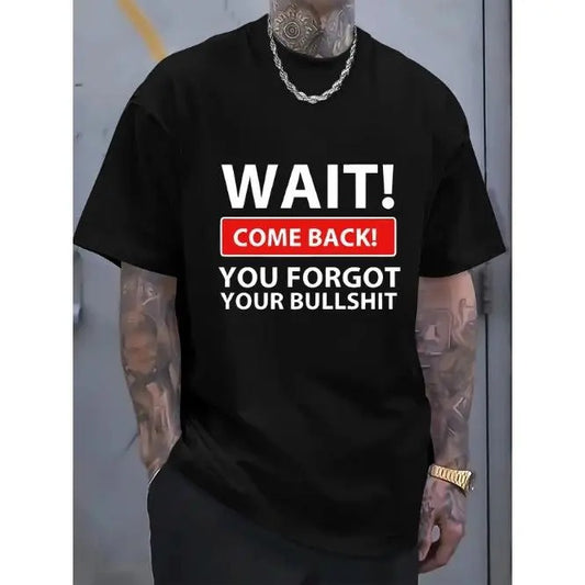 Men's Funny Graphic Cotton Tee - Soft, Comfortable, Crew Neck, Relaxed Fit, Humorous Slogan Print, Casual Style, Everyday Wear, Perfect for Lounging or Outdoor Activities Made in USA