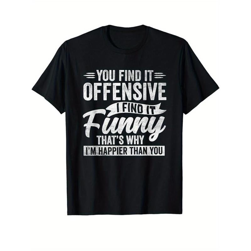 Men's Funny Print Cotton Top, Casual Short Sleeve Crew Neck T-shirt, Men's Clothing For Outdoor made in usastyle{n002}3