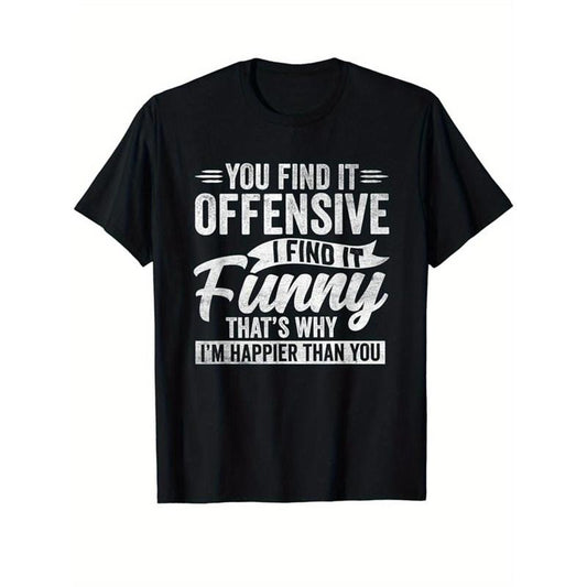 Men's Funny Print Cotton Top, Casual Short Sleeve Crew Neck T-shirt, Men's Clothing For Outdoor made in usastyle{n002}3