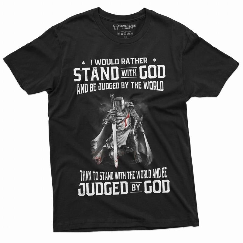 Men's God Jesus T-shirt Stand by God Tee  Jesus Christian Inspirational Tee T-Shirt