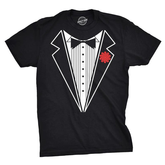 Mens Black Tuxedo T Shirt Funny Lazy Wedding Fake Suit Fancy Marriage Tee Mens Funny T Shirts Cool Tees Soft Stylish Casual Menswear Funny Proposal Short Sleeve Novelty Tees for Guys Black