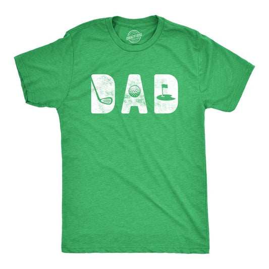 Mens Dad Golf T Shirt Funny Fathers Day Gift for Dad Outdoor Sports Graphic Tee Mens Funny T Shirts Cool Tees Soft Stylish Casual Menswear Dad Joke Apparel for Men Funny Golf Short Sleeve Novelty Tees Green