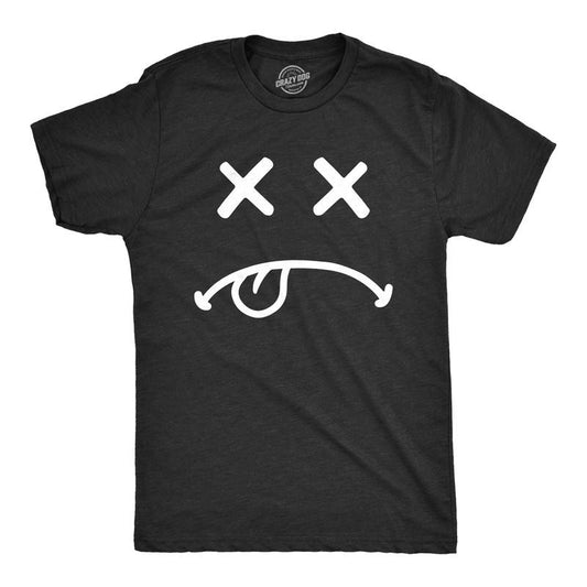 Mens Dead Eyes Smile T Shirt Funny Death Lifeless Smiling Face Joke Tee For Guys Mens Funny T Shirts Cool Tees Soft Stylish Casual Menswear Funny Sarcastic T Shirt Novelty Tees for Men Black -