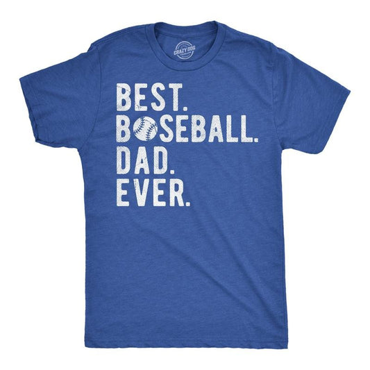 Mens Funny T Shirts Best Baseball Dad Ever Sarcastic Fathers Day Graphic Novelty Tee For Men Mens Funny T Shirts Cool Tees Soft Stylish Casual Menswear Dad Joke Apparel for Men Funny Baseball Short Royal -