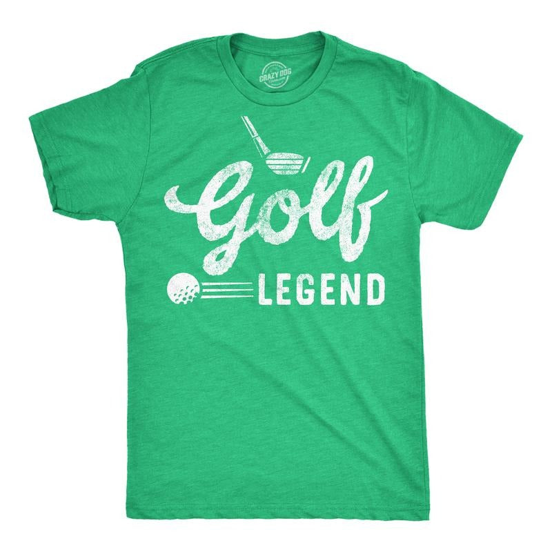 Mens Funny T Shirts Golf Legend Sarcastic Sports Graphic Tee Mens Funny T Shirts Cool Tees Soft Stylish Casual Menswear Sarcastic Green