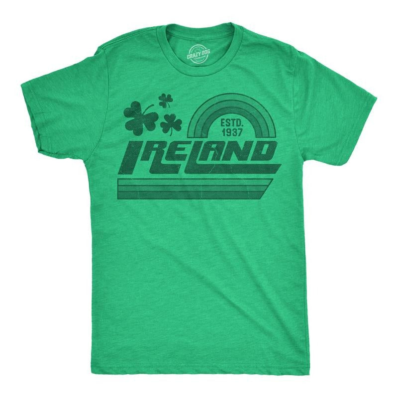 Mens Funny T Shirts Ireland Sarcastic St Patricks Day Graphic Novelty Tee For Men Mens Funny T Shirts Cool Tees Soft Stylish Casual Menswear Saint Patrick's Day Apparel for Men Funny Sarcastic Short Green -