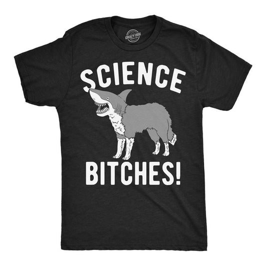 Mens Funny T Shirts Science Bitches Sarcastic Graphic Tee For Men Mens Funny T Shirts Cool Tees Soft Stylish Casual Menswear Sarcastic Apparel for Men Funny Science Short Sleeve Novelty Tees for Guys Black -