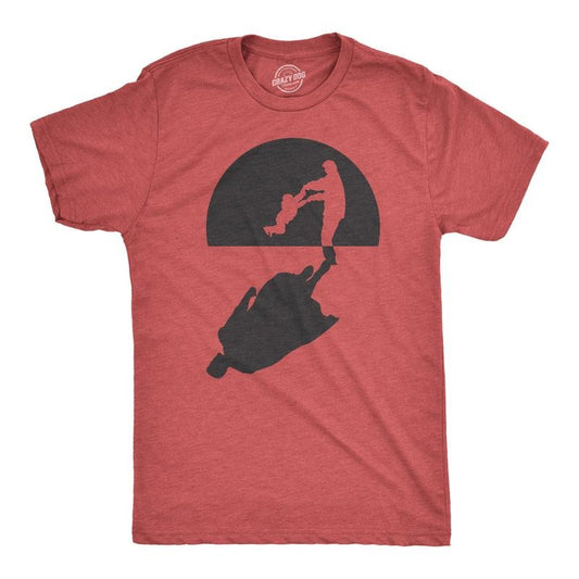 Mens Super Dad Shadow Funny T Shirt Novelty Vintage Fathers Day Hero T shirt Mens Funny T Shirts Cool Tees Soft Stylish Casual Menswear Dad Joke Apparel for Men Funny Vintage Short Sleeve Novelty Tees Red
