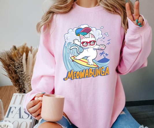 Meowabunga Crewneck Sweatshirt