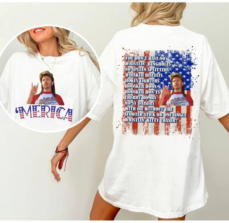 Merica Joe Dirt Tee Shirt, 4th Of July Funny Shirt, Independence Day Tshirt, Trendy Summer Tee, Patriotic Shirtstyle{n002}2
