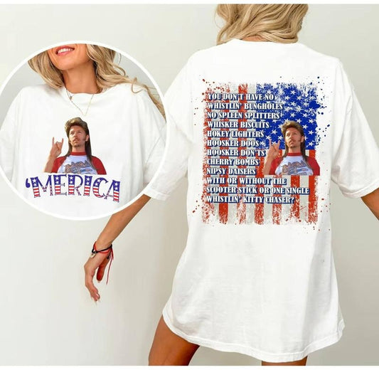 Merica Joe Dirt Tee Shirt, 4th Of July Funny Shirt, Independence Day Tshirt, Trendy Summer Tee, Patriotic Shirtstyle{n002}2