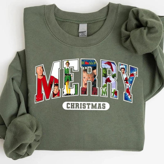 Merry Christmas Shirt, Christmas Movies Tee Shirt, Christmas Characters T-Shirt, Christmas Vibes Sweatshirt, Holiday Gift