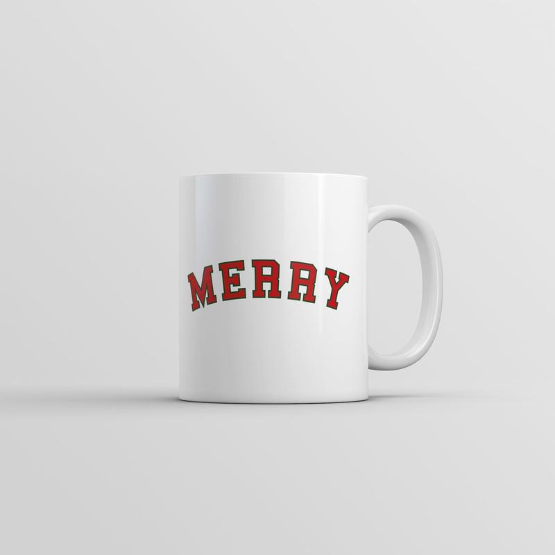 Merry Mug Funny Novelty Christmas Gift Coffee Cup-11oz Funny Coffee Mugs Ceramic Printed Drinkware Cup
