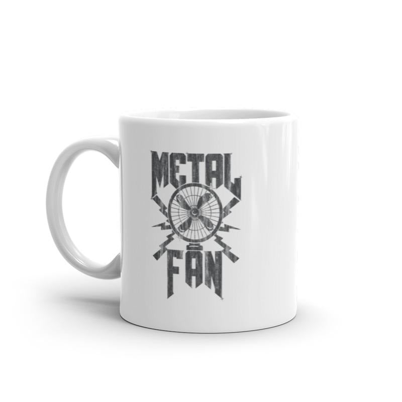 Metal Fan Mug Funny Sarcastic Air Blowing Fan Graphic Novelty Music Coffee Cup-11oz Funny Coffee Mugs Ceramic Printed Drinkware Cup