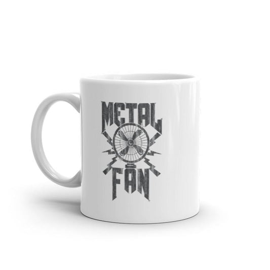 Metal Fan Mug Funny Sarcastic Air Blowing Fan Graphic Novelty Music Coffee Cup-11oz Funny Coffee Mugs Ceramic Printed Drinkware Cup