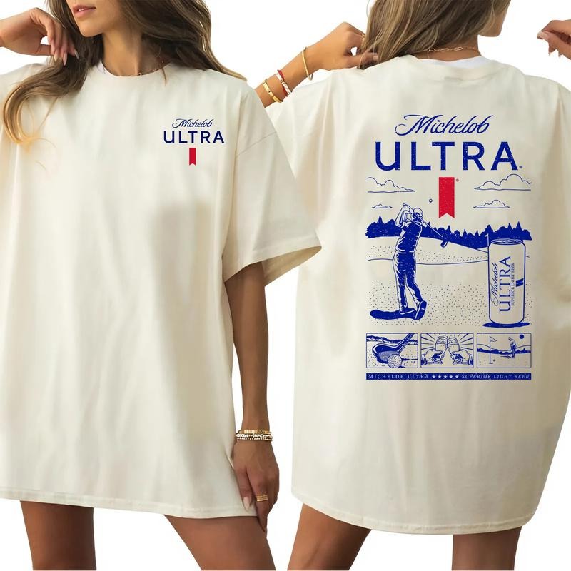 Michelob Ultra Golfing New Edition T-Shirt, Beer Lover Golf Graphic Tee, Funny Sports Shirt for Men and Women, Casual Streetwear Top
