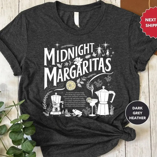 Midnight Margaritas Shirt, Tequila Shirt, Witchy Tee, Practical Magic, Midnight Margarita, Spooky T-shirt, Halloween Shirt, Drinking Gift