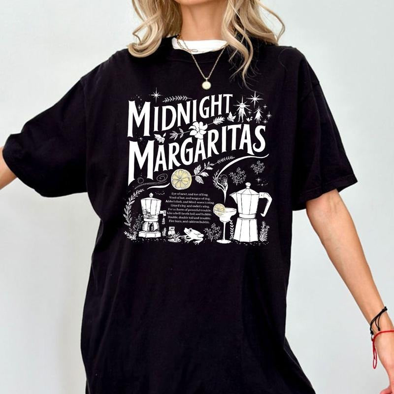 Midnight Margaritas Shirt, Tequila Shirt, Witchy Tee, Practical Magic, Midnight Margarita, Spooky T-shirt, Halloween Shirt, Drinking Gift