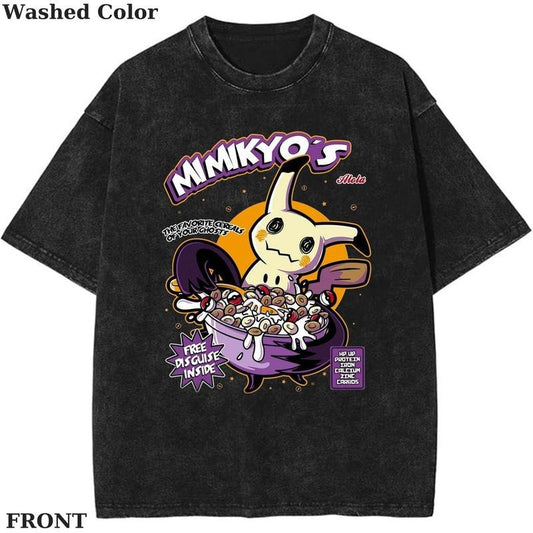 Mimikyo's - Pokemon Mimikyu Graphic T-Shirt, Pokemon T-Shirt, PKM Shirt, Anime Funny Shirt, Vintage Tee Streetwear Shortsleeve Printed Womenswear Top