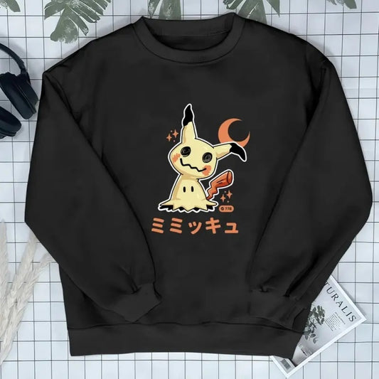 Mimikyu Anime Sweatshirt Funny Shirt Grunge Streetwear Novelty Shirt Japanese Anime Mimikyu Hoodie Gift, Pokemon Shirt, Pokemon Merch, Manga Shirt, Pokemon for fan, Gift for him, Gift for her Menswear Top Streetwear  Pullover Sweaters Long Sleeve