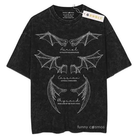 [ Mineral Wash ] Acotar Bat Boys The Night Court For Fans Lover Book, Bookish, Graphic Washed Style Shirt