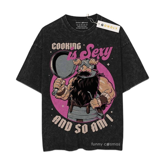 [ Mineral Wash ] Delicious In Dungeon Manga Senshi Sexy Senshi Cooking TShirt, Graphic Washed Style Shirt