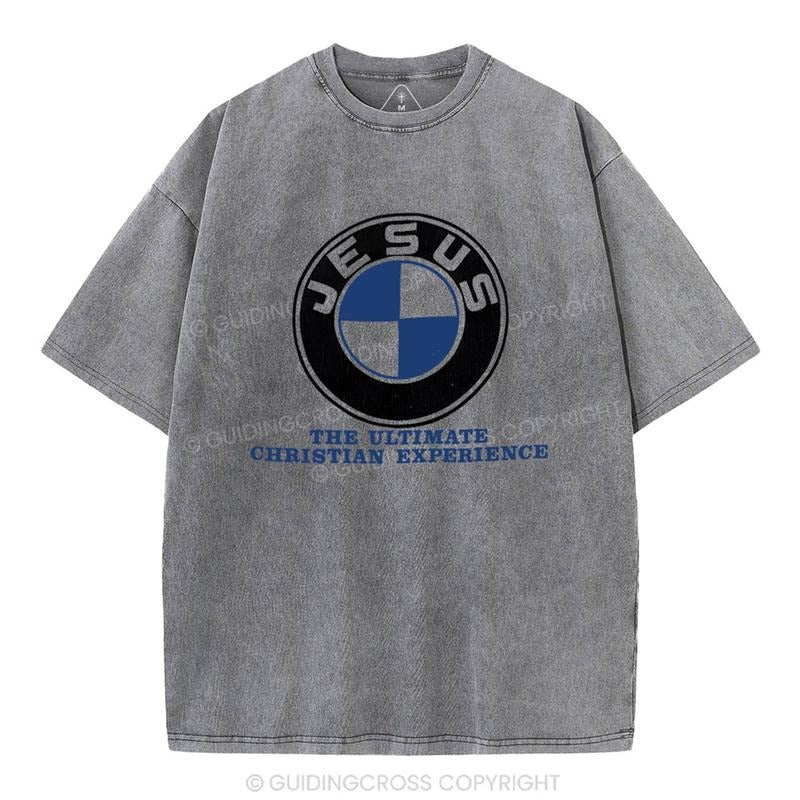 [ Mineral Wash ] Jesus The Ulitimate Chrsitian Experience Christian Washed Shirt Jesus Graphic Washed Style Shirt