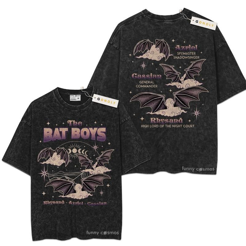 [ Mineral Wash ] The Bat Boys Acotar For Fans Lover Book, Bookish, Graphic Washed Style Shirt