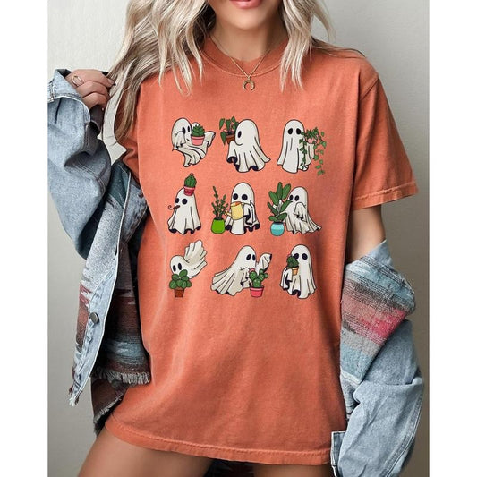 Mini Ghosts, Plant Lover, Skeleton, Coffin, Funny, Pumpkin, Spooky, Witch, Aesthetic, Meme, Halloween, Costume, Tshirt, Women's, Comfort Colors Tee, Spooky, Tshirt, Witch, Pumpkin, Ghost, Skeleton