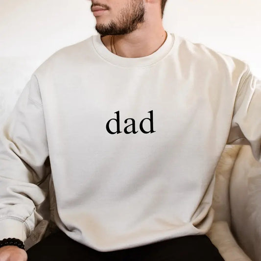 Minimal Dad Gemma Crewneck Sweatshirt, New Dad Sweatshirt Cotton Menswear