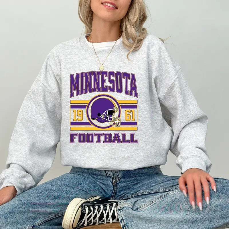 Minnesota Football Sweatshirt Shirts And Hoodie, Trendy Minnesota Football Fan Shirt, Minnesota Game Day Shirt, Trendy Viking Sweatshirt