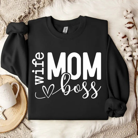 Mom Wife Boss Shirt, Mom Shirt, Mom Vibes Shirt, Mom life Shirt, Blessed Mama Shirt, Mother's Day Shirt, Mom Mode Shirt, Girl Mom Shirt