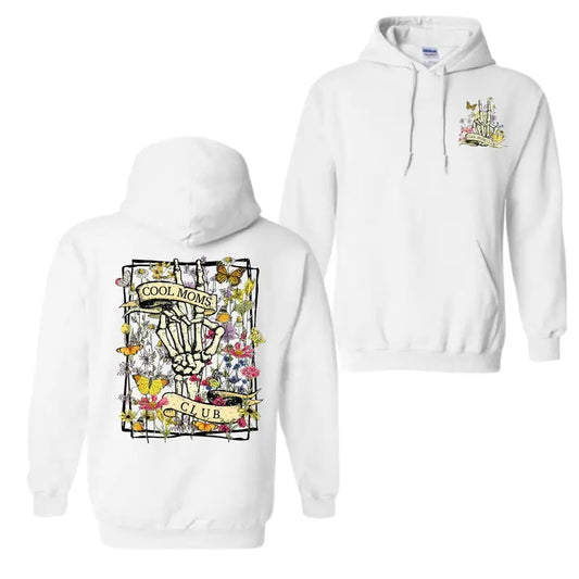 Mother's Day Cool Moms Club 2 Sided Funny Halloween Mom Hoodie T-Shirt, For Men And Women, Trendy Shirt Fabric Menswear