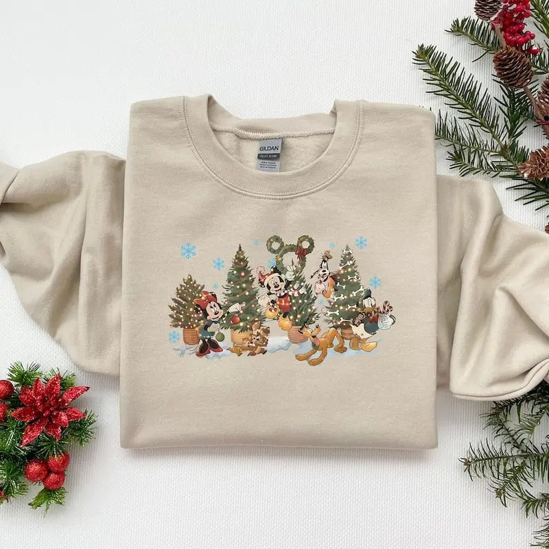 Mouse Christmas Tree Sweater Tshirt, Mouse And Friends Christmas Shirt, Mouse Christmas Shirt, Mouse Matching Christmas Tee, gift