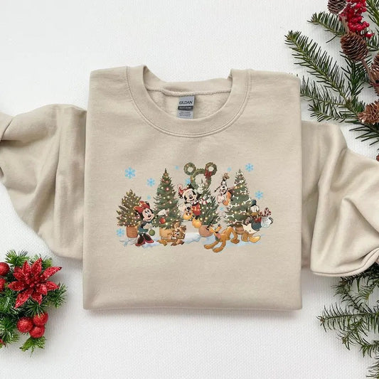 Mouse Christmas Tree Sweater Tshirt, Mouse And Friends Christmas Shirt, Mouse Christmas Shirt, Mouse Matching Christmas Tee, gift