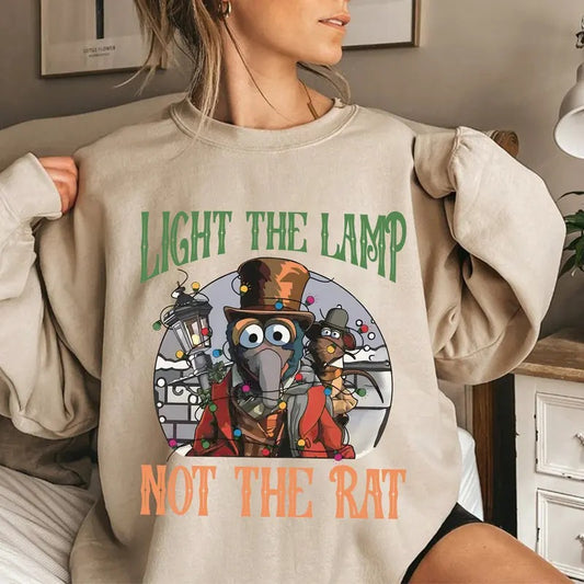 Muppet Christmas Carol Shirt, Retro Gonzo Rizzo Sweatshirt, Light The Lamp Not The Rat Shirt,Xmas Party Tee Shirt, Holiday Trip Shirt
