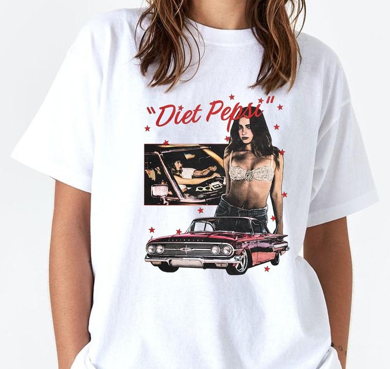 Music Addison Rae 'Diet Pepsi' T-Shirt T-Shirt Cotton and Machine Washable Unique Graphic Tee You Can Customize