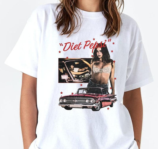 Music Addison Rae 'Diet Pepsi' T-Shirt T-Shirt Cotton and Machine Washable Unique Graphic Tee You Can Customize