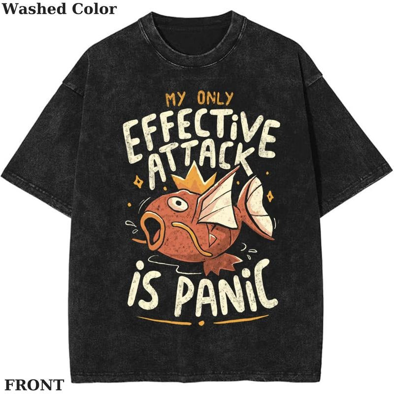 My Only Attack - Magikarp - pokemon Graphic shirt, Poke Shirt, PKM TShirt, Anime Cute Shirt, Vintage T-Shirt Menswear Top Underwear Tshirt