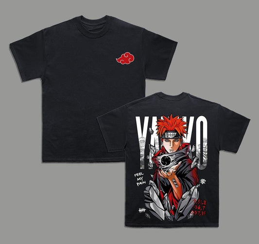 Nagato Pain T-Shirt, Pain Hoodie, Akatsuki Sweatshirt, Naruto Anime Streetwear Graphic Clothing, Rinnegan Six Paths Quote Shirt, Gift for Anime Fans, Otaku, Naruto Shippuden Merch, Gym pump cover, gift for men and women