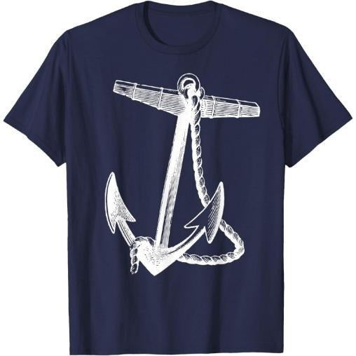 Nautical Ships Anchor Sailing Naval T-Shirt Made in USA