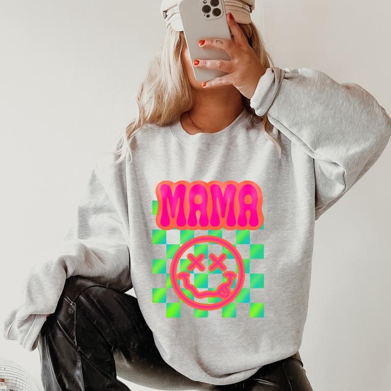 Neon Mama Graphic Sweatshirt ~ Unisex Apparel Relaxed Fit Printed in the USA Clothing Womenswear Casual and Comfortable...