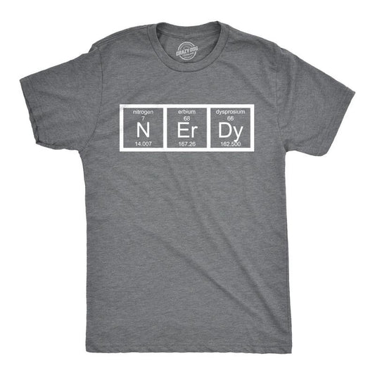 Nerdy Periodic Table T Shirt Funny Science Shirts Mens Mens Funny T Shirts Cool Tees Soft Stylish Casual Menswear Science Apparel for Men Funny Nerd Short Sleeve Novelty Tees for Guys Light Grey