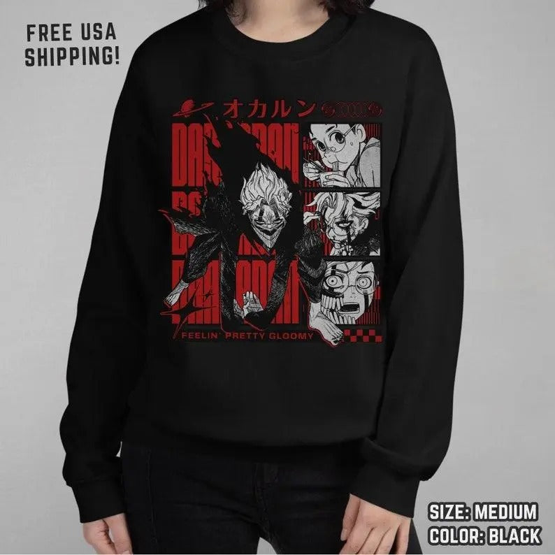 New Anime Sweatshirt Okarun Sweatshirt Gildan Fleece Lined Heavy Cotton Unisex Sweatshirt Classic Menswear