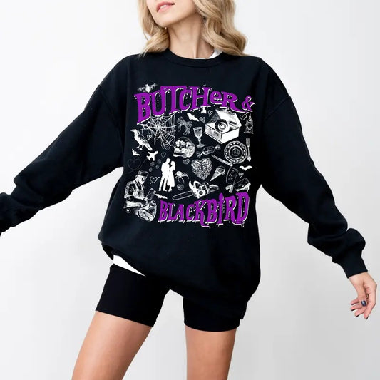 New Design Butcher and Blackbird Sweatshirt,Butcher and Blackbird Shirt,Book Lover Gift,Dark Romance Social Club, Bookish Shirt, Dark Romance Smut Gift