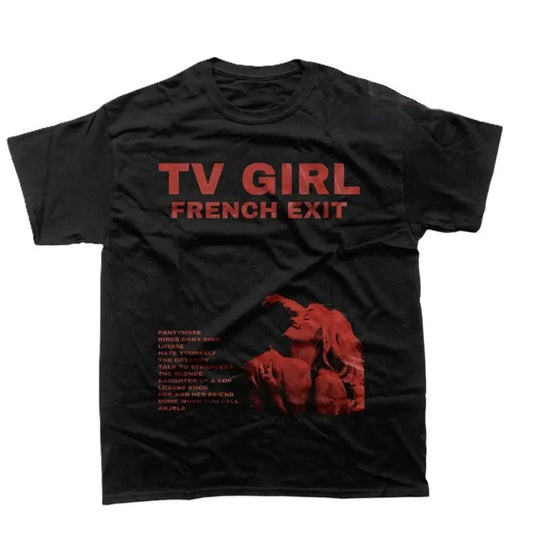 New TV Girl Unisex T-Shirt - French Exit Album Tee - Music Band Graphic Shirt - Fashion Cotton, Full Colors, Full Sizes, For Men, For Women