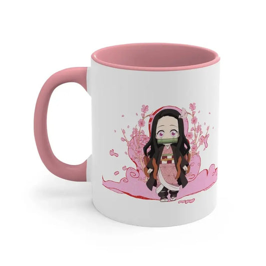 Nezuko Kamado Mug, Demon Slayer Accent Mug, Anime Ceramic Mug, Anime Gift, Anime Lover Gift