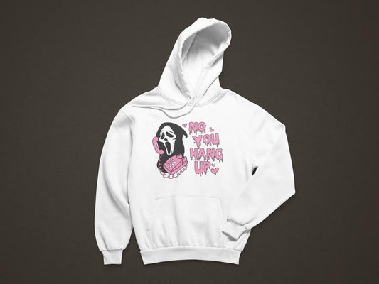 No You Hang Up Shirt, Ghostface Valentine Shirt, Halloween Shirt, Halloween Gift, Funny Valentine Shirt, Funny Ghostface Tee, Funny Valentines Tee Hoodie Menswear