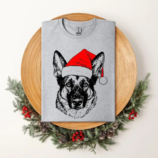 Norwegian Elkhound, Santa, Dog, Christmas, Dog Lover, Pet T-Shirt, Soft Style Tee, Women's Graphic Tshirt